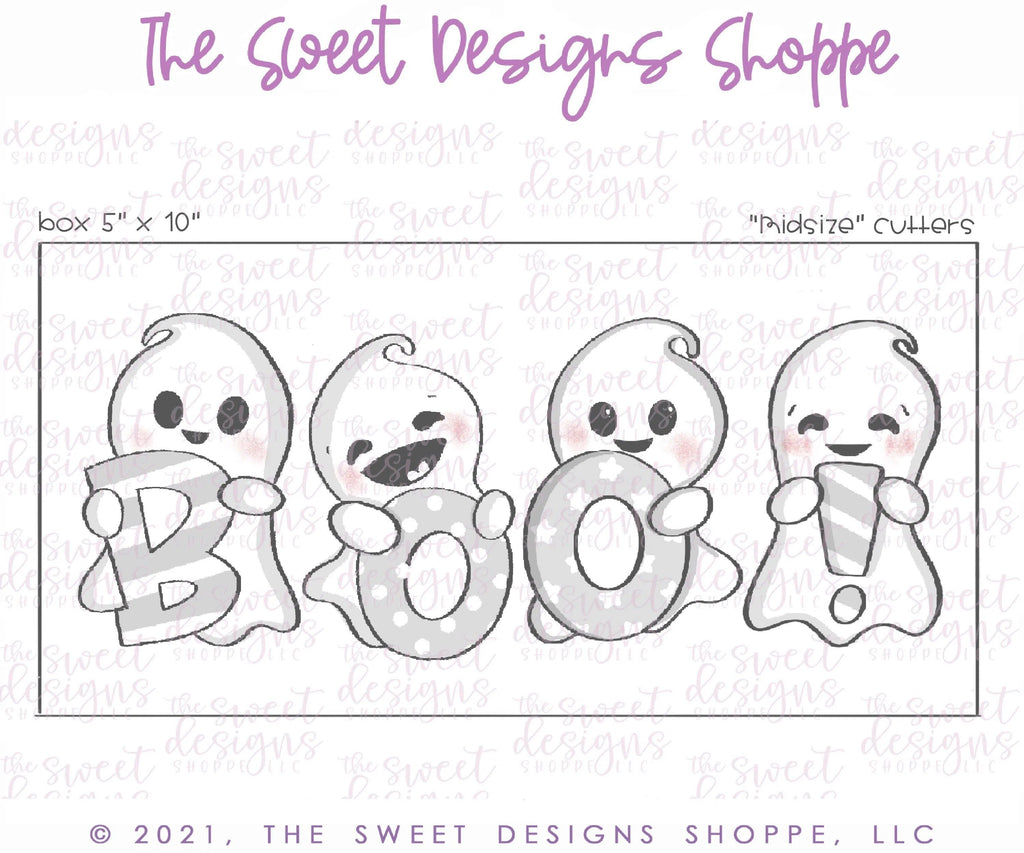 Cookie Cutters - Peeking Ghosts BOO Set - Cookie Cutters - The Sweet Designs Shoppe - TSDS - - ALL,Cookie Cutter,halloween,Halloween set,Halloween Sets,Mini Sets,Promocode,regular sets,set