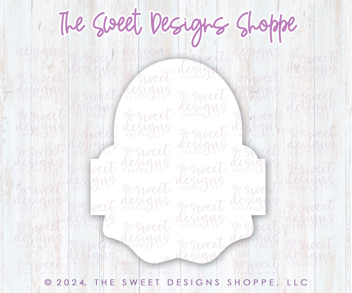 Cookie Cutters - Peeking Plaque Ghost - Cookie Cutter - The Sweet Designs Shoppe - TSDS - - ALL,Cookie Cutter,halloween,Promocode,STL