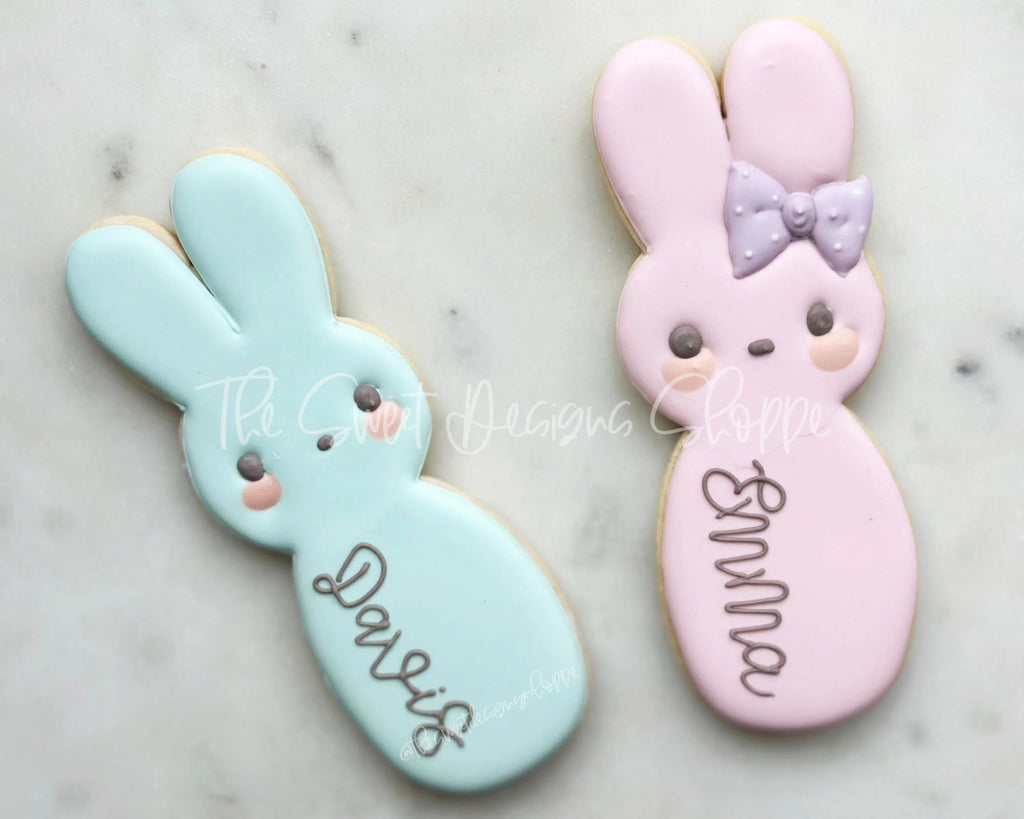 Cookie Cutters - Peeps Long and Skinny Cookie Cutters Set - Set of 2 - Cookie Cutters - Sweet Designs Shoppe - Set of 2 - One Size (5-3/4" Tall x 2" Wide) - ALL, Animal, Animals, Animals and Insects, bunny, Cookie Cutter, Easter, Easter / Spring, Mini Sets, Promocode, regular sets, set