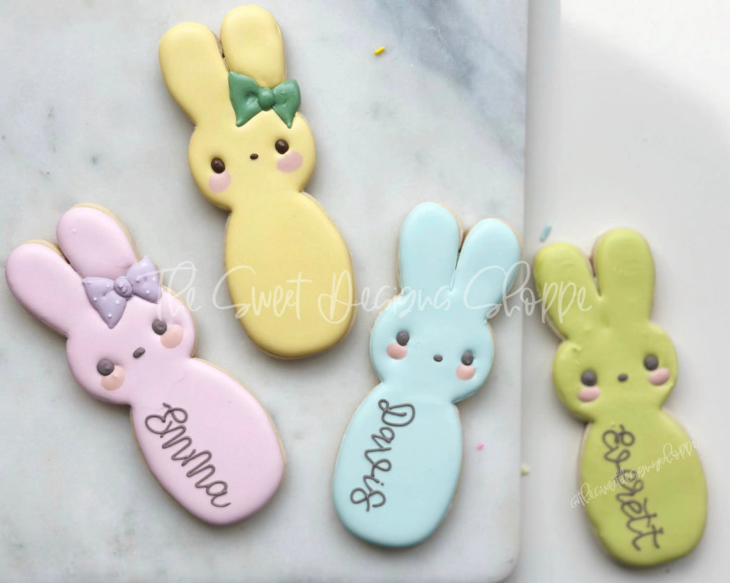 Cookie Cutters - Peeps Long and Skinny Cookie Cutters Set - Set of 2 - Cookie Cutters - The Sweet Designs Shoppe - Set of 2 - One Size (5-3/4" Tall x 2" Wide) - ALL, Animal, Animals, Animals and Insects, bunny, Cookie Cutter, Easter, Easter / Spring, Mini Sets, Promocode, regular sets, set