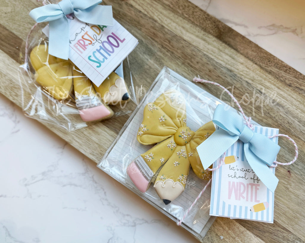 Cookie Cutters - Pencil Bow - Cookie Cutter - The Sweet Designs Shoppe - - ALL, back to school, Bow, Clothing / Accessories, Cookie Cutter, cookie cutters, Promocode, School, School / Graduation