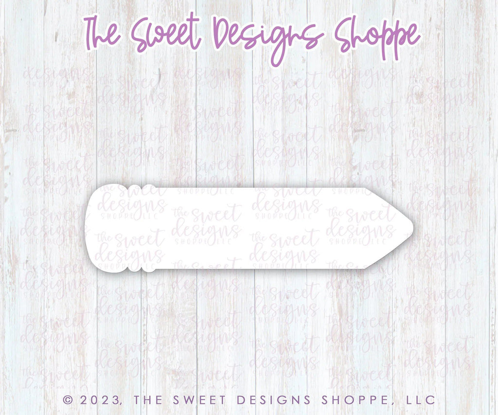 Cookie Cutters - Pencil Plaque 5.75" x 1.5" - Cookie Cutter - The Sweet Designs Shoppe - OverSize (5-3/4" Wide x 1-1/2" Tall) - ALL, back to school, Cookie Cutter, Plaque, Plaques, PLAQUES HANDLETTERING, Promocode, School, School / Graduation, school supplies, Teacher, Teacher Appreciation