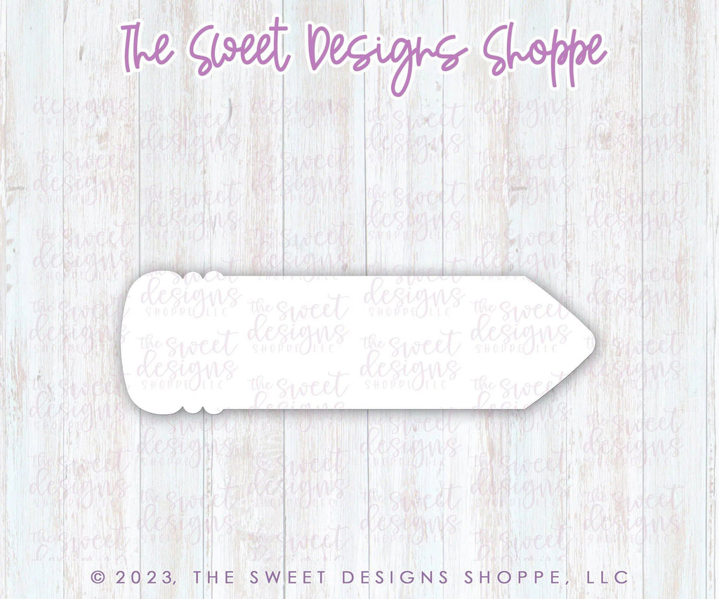 Cookie Cutters - Pencil Plaque 5.75" x 1.75" - Cookie Cutter - The Sweet Designs Shoppe - OverSize (5-3/4" Wide x 1-3/4" Tall) - ALL, back to school, Cookie Cutter, Plaque, Plaques, PLAQUES HANDLETTERING, Promocode, School, School / Graduation, school supplies, Teacher, Teacher Appreciation