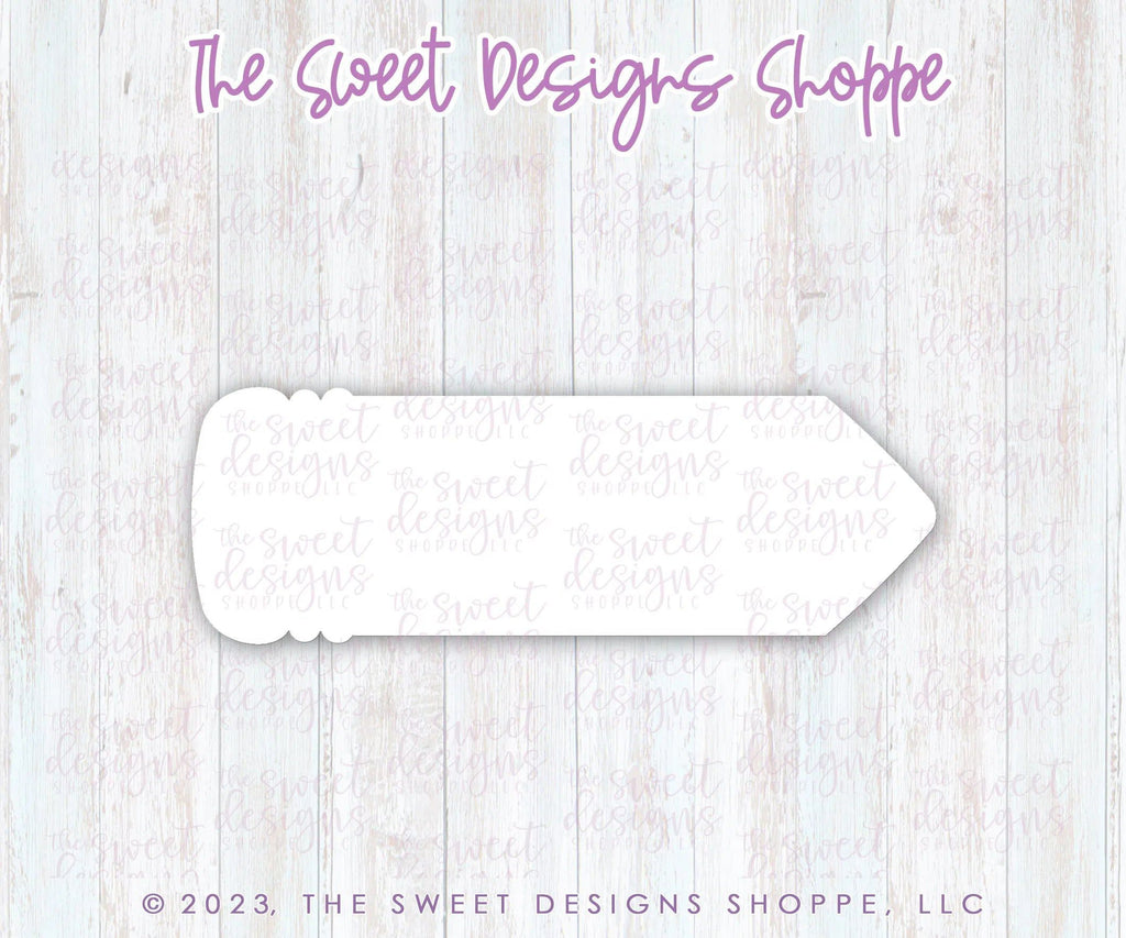 Cookie Cutters - Pencil Plaque 5.75" x 2" - Cookie Cutter - The Sweet Designs Shoppe - OverSize (5-3/4" Wide x 2" Tall) - ALL, back to school, Cookie Cutter, Plaque, Plaques, PLAQUES HANDLETTERING, Promocode, School, School / Graduation, school supplies, Teacher, Teacher Appreciation