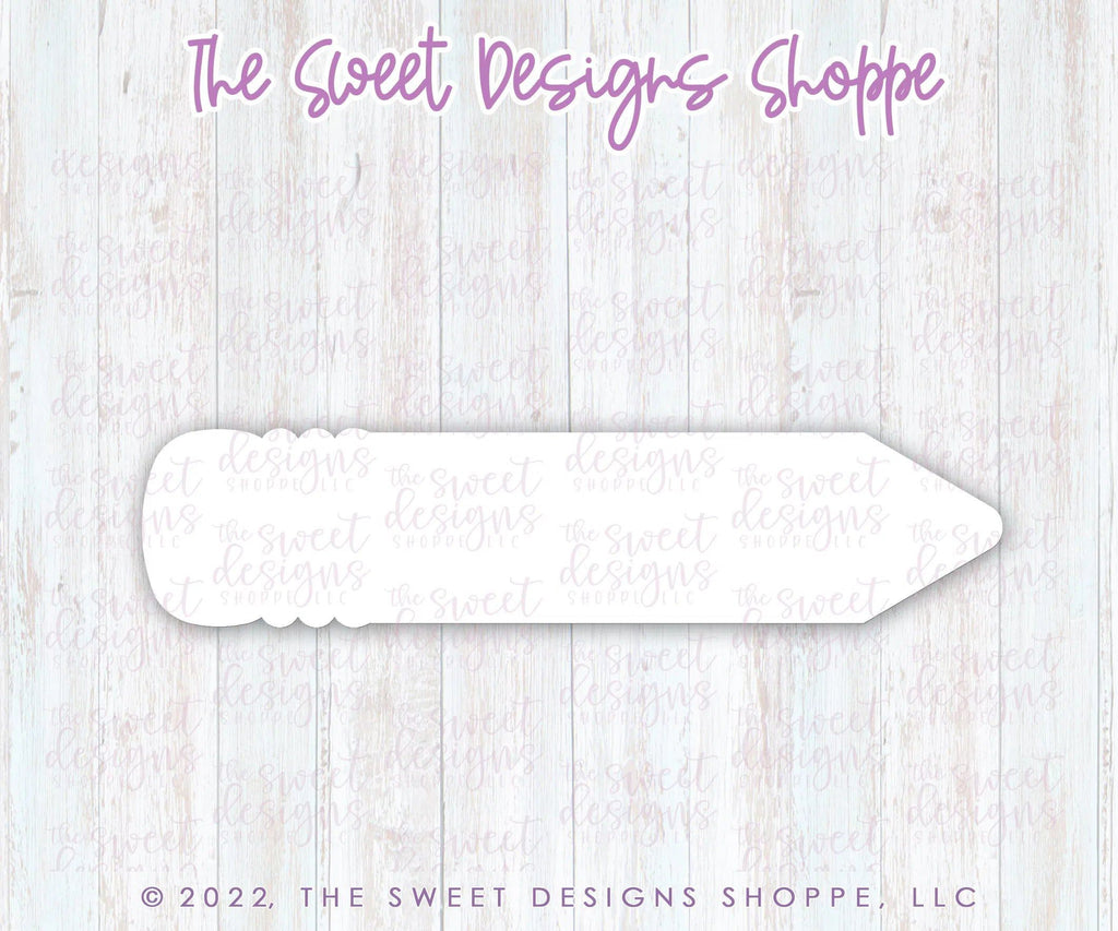 Cookie Cutters - Pencil Plaque 7.75" x 1.75" - Cookie Cutter - The Sweet Designs Shoppe - OverSize (7-3/4" Wide x 1-3/4" Tall) - ALL, back to school, Cookie Cutter, Plaque, Plaques, PLAQUES HANDLETTERING, Promocode, School, School / Graduation, school supplies, Teacher, Teacher Appreciation