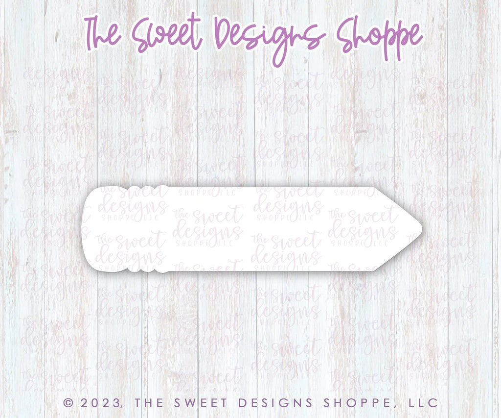 Cookie Cutters - Pencil Plaque 7.75" x 2" - Cookie Cutter - The Sweet Designs Shoppe - OverSize (7-3/4" Wide x 2" Tall) - ALL, back to school, Cookie Cutter, Plaque, Plaques, PLAQUES HANDLETTERING, Promocode, School, School / Graduation, school supplies, Teacher, Teacher Appreciation