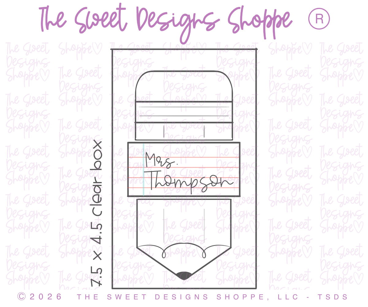 Cookie Cutters - Pencil Set with Sheet Set - Set of 3 - Cookie Cutters - The Sweet Designs Shoppe - TSDS - - ALL,back to school,BTS,Cookie Cutter,Grad,Graduation,graduations,Mini Set,Mini Sets,Promocode,regular sets,School,School / Graduation,set,sets,STL,Teacher,Teacher Appreciation