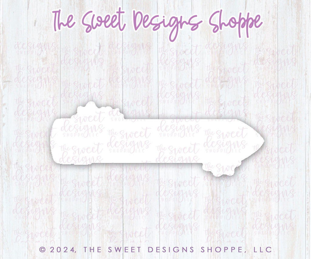 Cookie Cutters - Pencil with Daisies - Cookie Cutter - Sweet Designs Shoppe - OneSize (5-3/4" Wide x 2" Tall) - ALL, back to school, Cookie Cutter, daisies, Daisy, Daisy collection, new, Plaque, Plaques, PLAQUES HANDLETTERING, Promocode, School, School / Graduation, school supplies, Teacher, Teacher Appreciation