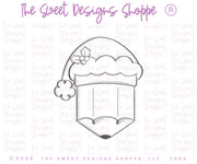 Cookie Cutters - Pencil with Santa's Hat - Cookie Cutter - The Sweet Designs Shoppe - TSDS - - ALL,Chistmas pencil,Christmas,Christmas / Winter,christmas 2026,Cookie Cutter,Merry and bright pencil,new,Pencil,Pencil with Santa's hat,Promocode,School,School / Graduation,STL,teachmas