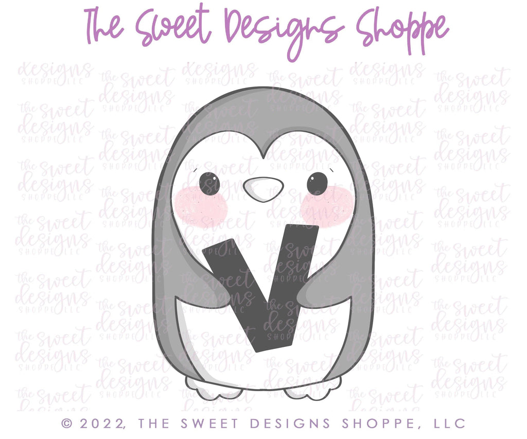 Cookie Cutters - Penguin Holding Heart - Cookie Cutter - The Sweet Designs Shoppe - - ALL, Animals, Christmas, Christmas / Winter, Christmas Cookies, Cookie Cutter, modern, Promocode, valentine, valentines