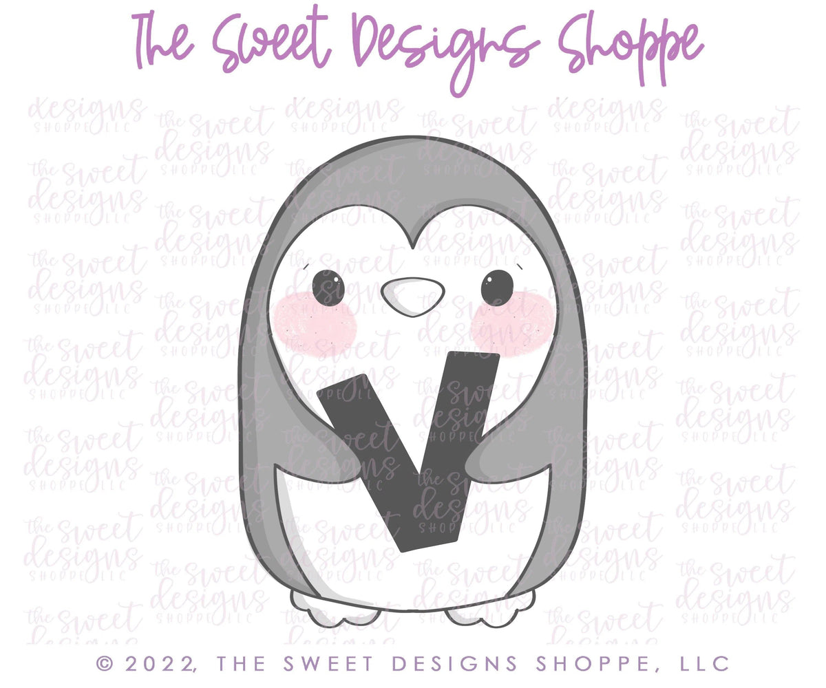 Cookie Cutters - Penguin Holding Heart - Cookie Cutter - The Sweet Designs Shoppe - TSDS - - ALL,Animal,Animals,Christmas,Christmas / Winter,Christmas Cookies,Cookie Cutter,modern,Promocode,STL,valentine,valentines