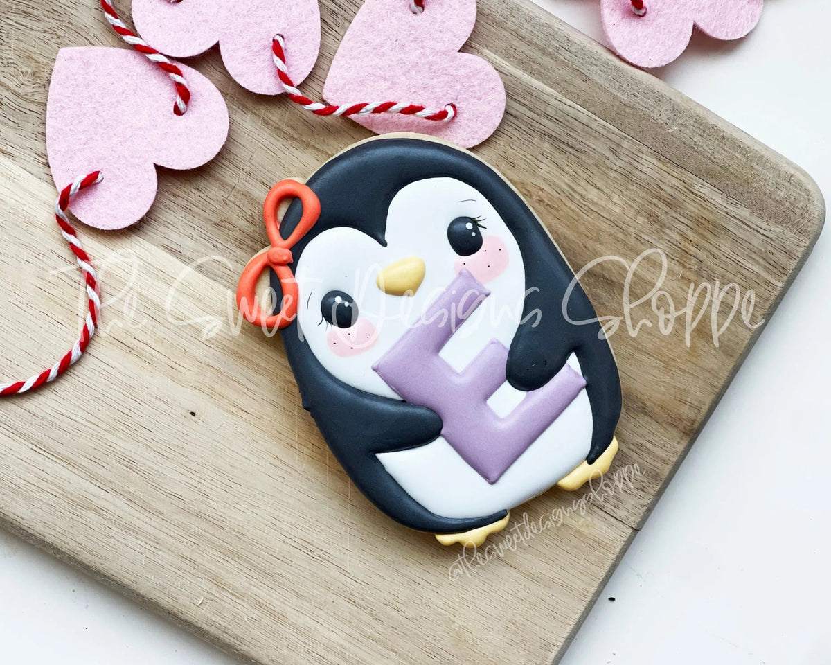 Cookie Cutters - Penguin with Bow - Cookie Cutter - The Sweet Designs Shoppe - TSDS - - ALL,Animal,Animals,Christmas,Christmas / Winter,Christmas Cookies,Cookie Cutter,modern,Promocode,STL,valentine,valentines