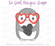 Cookie Cutters - Penguin with Heart Glasses- Cookie Cutter - The Sweet Designs Shoppe - TSDS - - ALL,Animal,Animals,Christmas,Christmas / Winter,Christmas Cookies,Cookie Cutter,modern,Promocode,STL,valentine,valentines