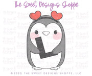 Cookie Cutters - Penguin with Heart Headband- Cookie Cutter - The Sweet Designs Shoppe - TSDS - - ALL,Animal,Animals,Christmas,Christmas / Winter,Christmas Cookies,Cookie Cutter,modern,Promocode,STL,valentine,valentines