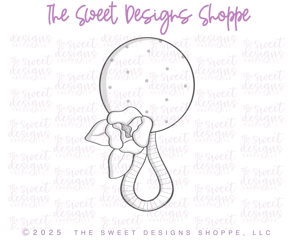 Cookie Cutters - Peony Baby Rattle - Cookie Cutter - The Sweet Designs Shoppe - TSDS - - ALL,Baby,Baby / Kids,Baby Boy,baby girl,baby rattle,baby shower,baby toys,babyshower,Cookie Cutter,Promocode,rattle,STL