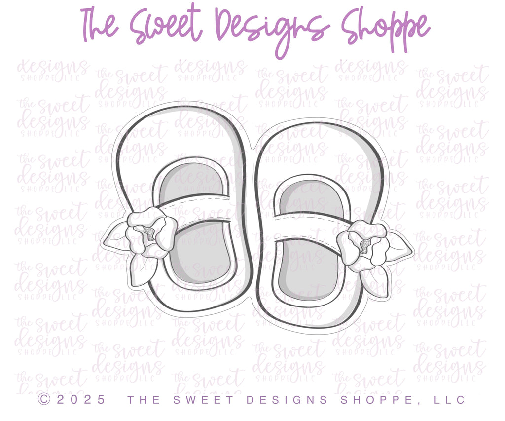 Cookie Cutters - Peony Baby Shoes - Cookie Cutter - The Sweet Designs Shoppe - TSDS - - ALL,Baby,Baby / Kids,Baby Boy,baby girl,baby shower,baby toys,babyshower,Cookie Cutter,Promocode,STL