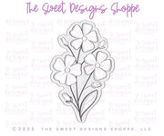Cookie Cutters - Periwinkle Bouquet - Cookie Cutter - The Sweet Designs Shoppe - TSDS - - ALL,Cookie Cutter,Leaves,Leaves and Flowers,mother,mothers,Mothers Day,Nature,Nurse,Nurse Appreciation,Promocode,STL,Teacher,Teacher Appreciation,Trees Leaves and Flowers,valentine,Valentine's,Wedding,Wedding Favors,Woodlands Leaves and Flowers