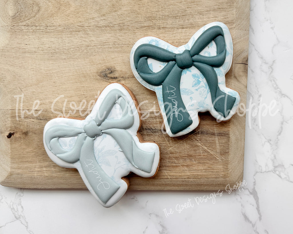 Cookie Cutters - Personalized Bow - Cookie Cutter - The Sweet Designs Shoppe - - Accesories,Accessories,accessory,ALL,Baby / Kids,ballet,Birthday,Bow,bows,Christmas,Clothing / Accessories,Cookie Cutter,kids,Kids / Fantasy,new,Promocode,STL,valentine,Valentines,Wedding