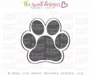 Cookie Cutters - Pet Paw - Cookie Cutter - The Sweet Designs Shoppe - TSDS - - ALL,Animal,Animals,Animals and Insects,Cookie Cutter,dog,pet,Promocode,STL