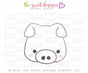 Cookie Cutters - Pig Face 2019 - Cookie Cutter - The Sweet Designs Shoppe - TSDS - - ALL,Animal,Animals,Barn,Cookie Cutter,Promocode,STL