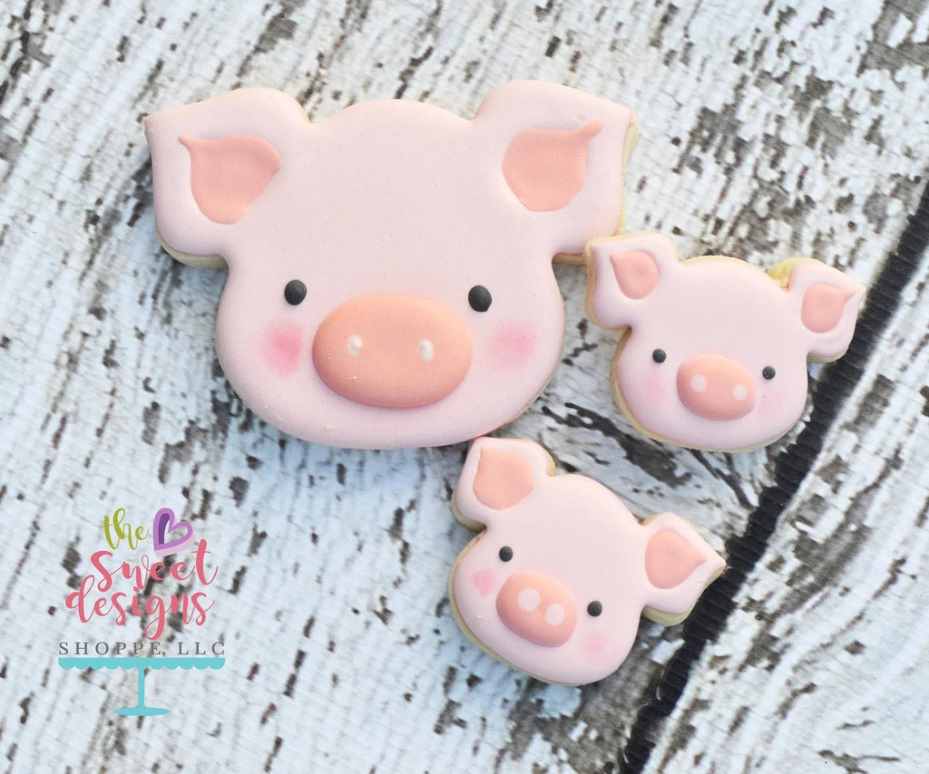 Cookie Cutters - Pig Face v2- Cookie Cutter - The Sweet Designs Shoppe - TSDS - - ALL,Animal,Animals,Cookie Cutter,Far,Pig,Promocode,STL