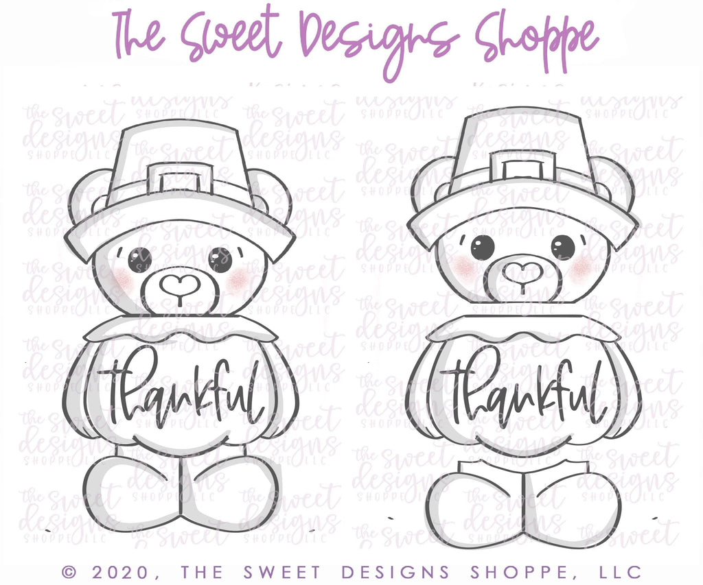 Cookie Cutters - Pilgrim Bear Set - Cookie Cutters - The Sweet Designs Shoppe - TSDS - - ALL,Animal,Animals,Animals and Insects,Cookie Cutter,Fall / Thanksgiving,Mini Set,Mini Sets,Promocode,regular sets,set,sets,thanksgiving