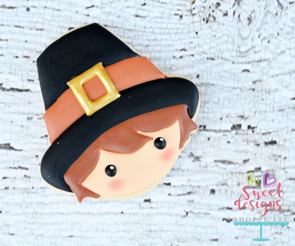 Cookie Cutters - Pilgrim Boy Face - Cookie Cutter - The Sweet Designs Shoppe - TSDS - - ALL,boy,Cookie Cutter,Fall,Fall / Halloween,Fall / Thanksgiving,Halloween,Promocode,thanksgiving