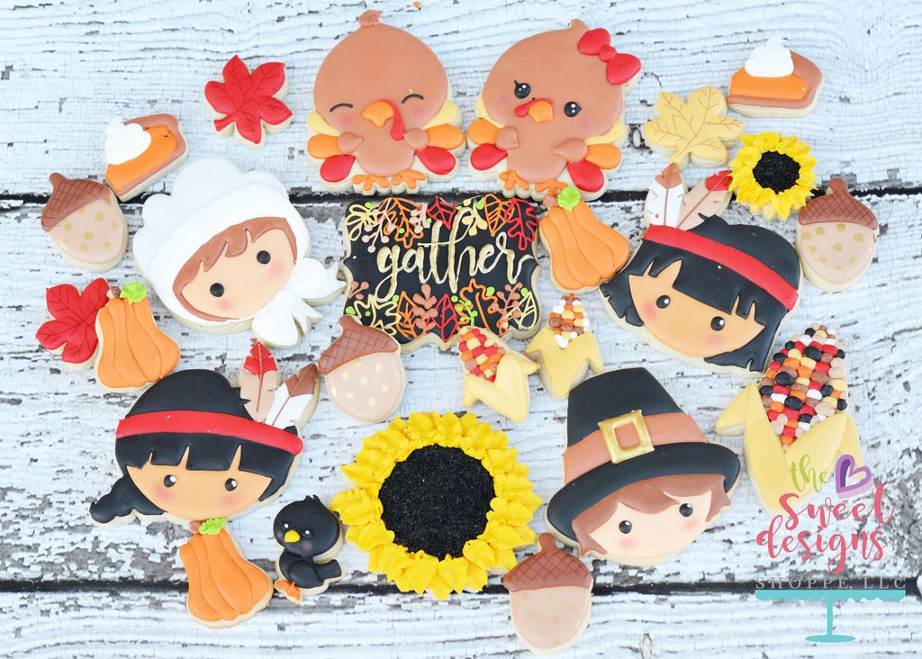 Cookie Cutters - Pilgrim Girl Face - Cookie Cutter - Sweet Designs Shoppe - - ALL, Cookie Cutter, Fall, Fall / Halloween, Fall / Thanksgiving, Girl, Halloween, Promocode, thanksgiving