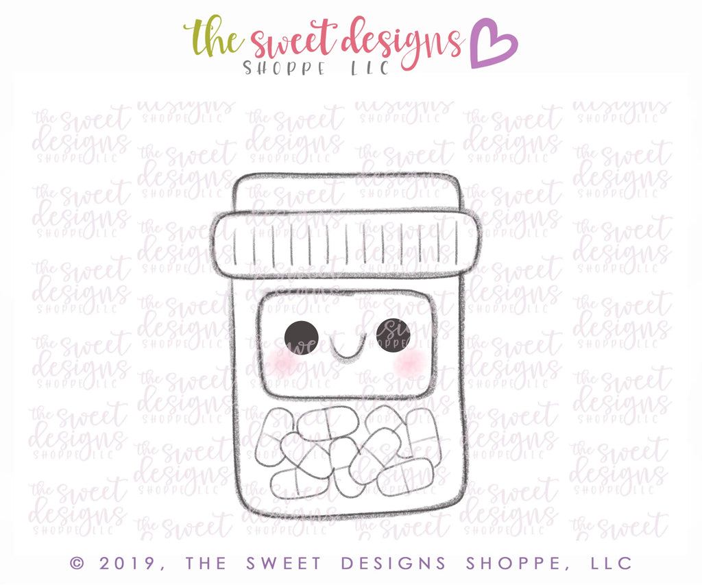 Cookie Cutters - Pill Bottle - Cookie Cutter - Sweet Designs Shoppe - - 2019, ALL, Cookie Cutter, Doctor, MEDICAL, MEDICINE, NURSE, NURSE APPRECIATION, Promocode