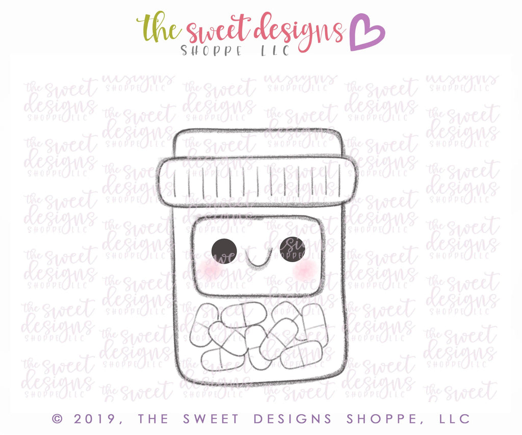 Cookie Cutters - Pill Bottle - Cookie Cutter - The Sweet Designs Shoppe - - 2019, ALL, Cookie Cutter, Doctor, MEDICAL, MEDICINE, NURSE, NURSE APPRECIATION, Promocode