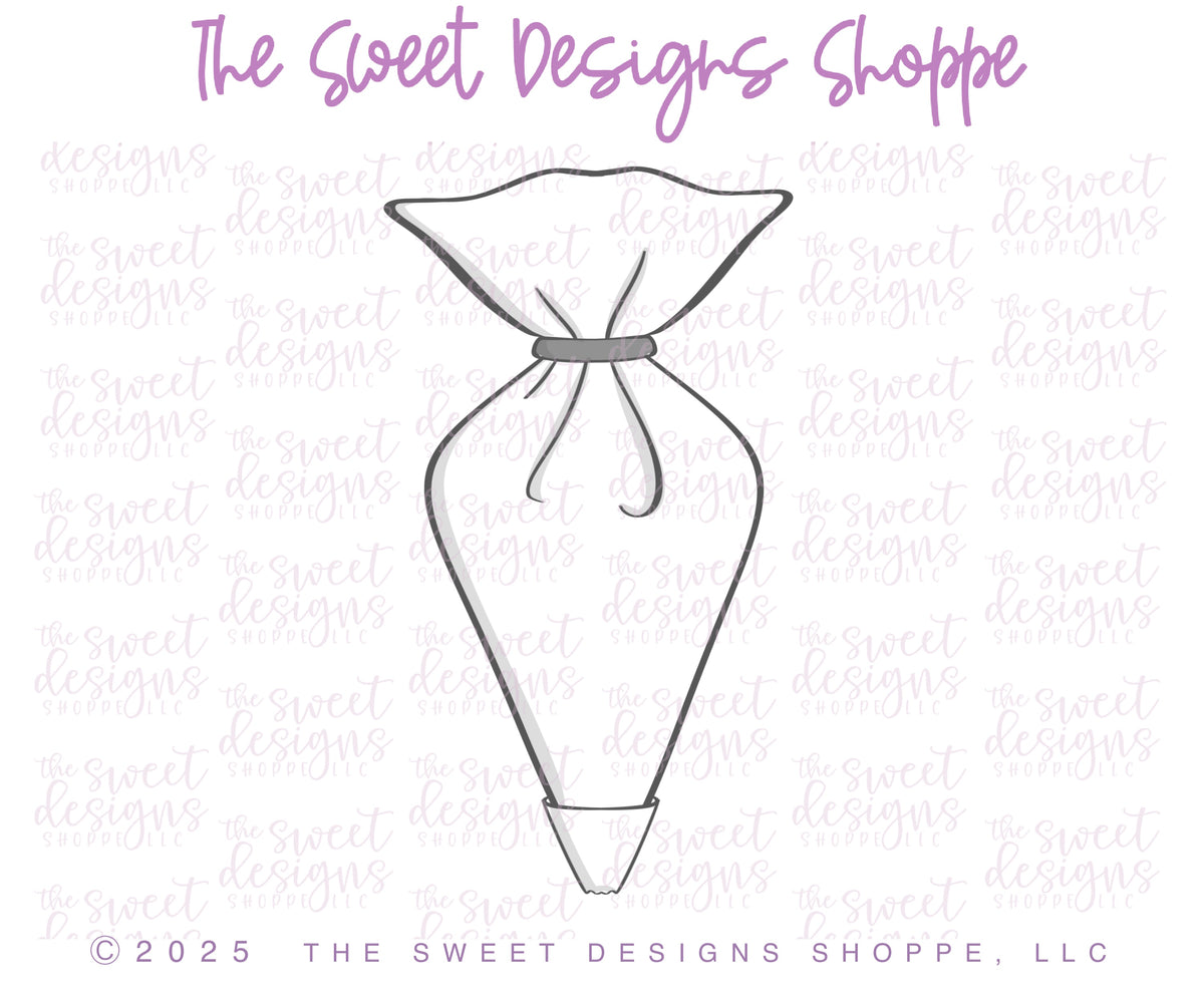 Cookie Cutters - Piping Bag with Tip - Cookie Cutter - The Sweet Designs Shoppe - TSDS - - ALL,bake,bakery,Baking,Cookie Cutter,hobbie,Hobbies,hobby,Promocode,STL