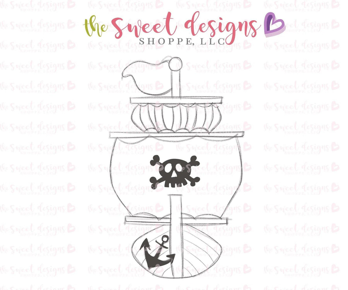 Cookie Cutters - Pirate Ship - Cookie Cutter - The Sweet Designs Shoppe - TSDS - - ALL,beach,Cookie Cutter,Fantasy,Promocode,STL,summer,under the sea