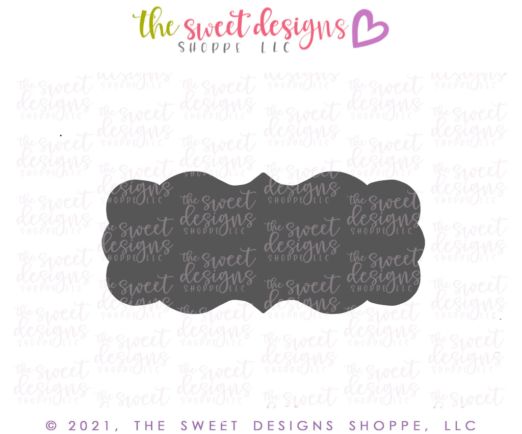 Cookie Cutters - Plaque One Long v2- Cookie Cutter - The Sweet Designs Shoppe - TSDS - - ALL,Cookie Cutter,Customize,Plaque,Promocode