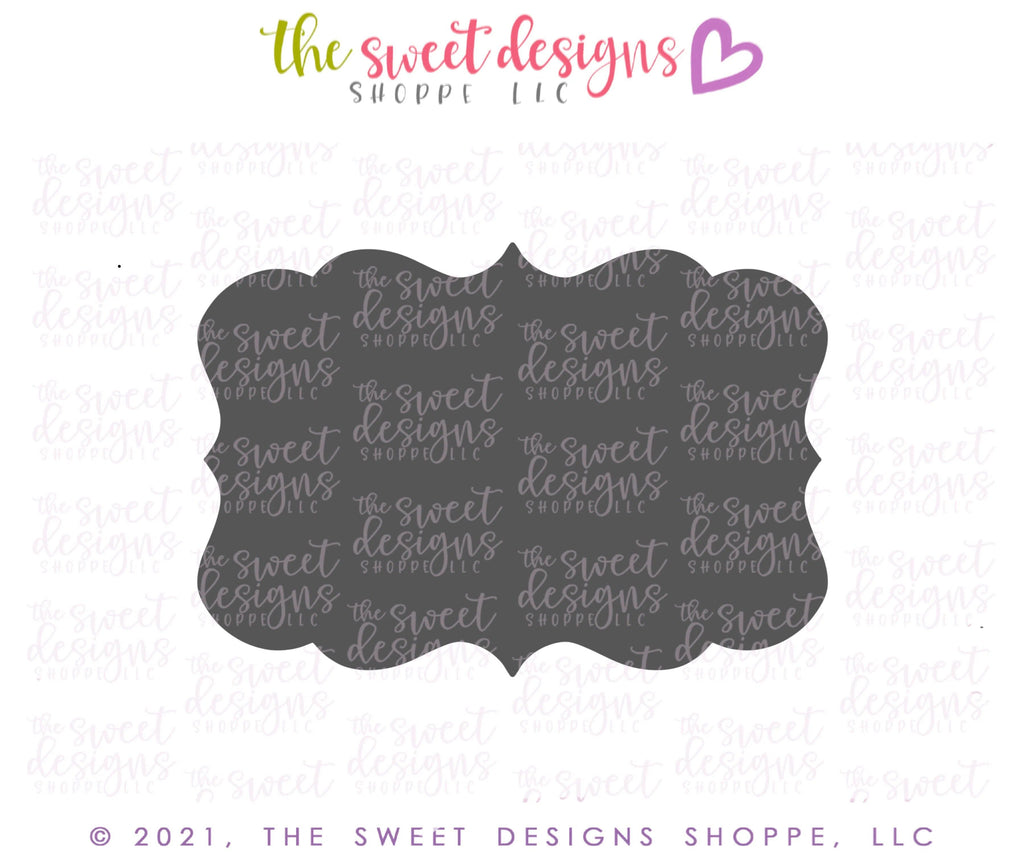 Cookie Cutters - Plaque One Rectangular v2- Cookie Cutter - The Sweet Designs Shoppe - TSDS - - ALL,Cookie Cutter,Customize,Plaque,Promocode