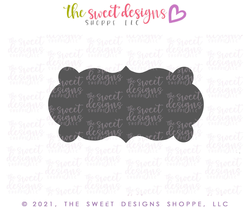 Cookie Cutters - Plaque Three Long v2- Cookie Cutter - The Sweet Designs Shoppe - TSDS - - ALL,Cookie Cutter,Customize,Love,Miscelaneous,Plaque,Plaques,PLAQUES HANDLETTERING,Promocode,SPA