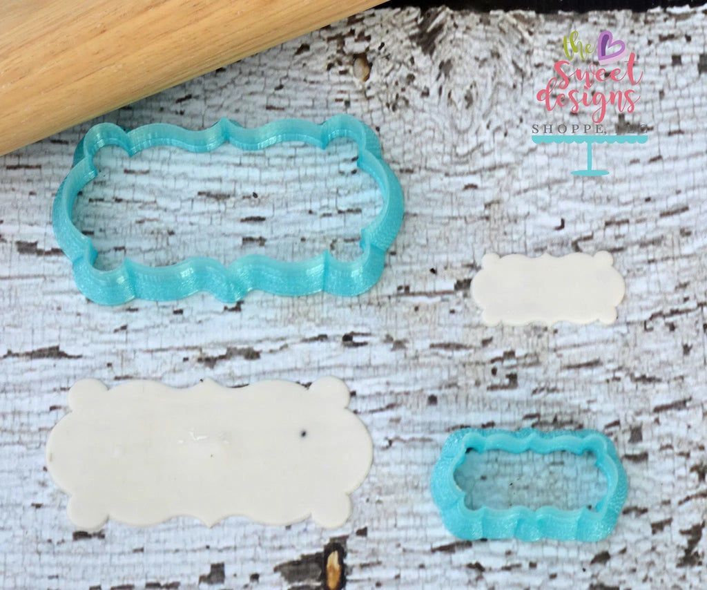 Cookie Cutters - Plaque Three Long v2- Cookie Cutter - The Sweet Designs Shoppe - TSDS - - ALL,Cookie Cutter,Customize,Love,Miscelaneous,Plaque,Plaques,PLAQUES HANDLETTERING,Promocode,SPA