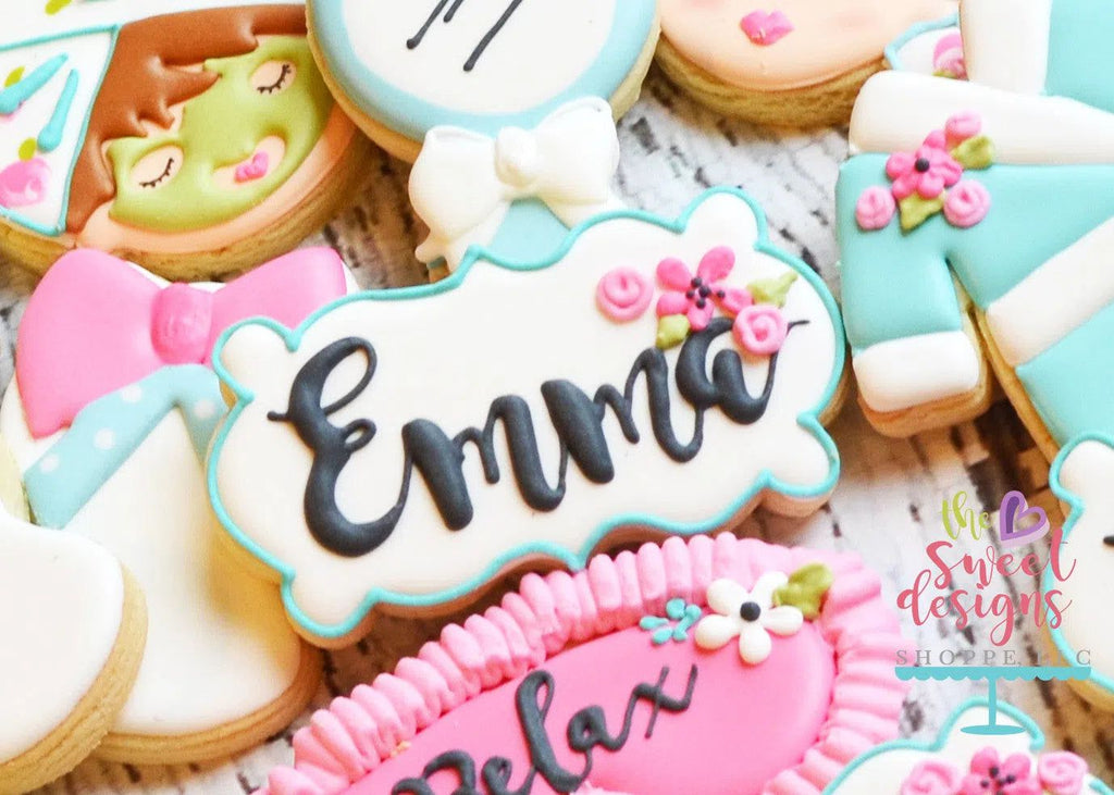 Cookie Cutters - Plaque Three Long v2- Cookie Cutter - The Sweet Designs Shoppe - TSDS - - ALL,Cookie Cutter,Customize,Love,Miscelaneous,Plaque,Plaques,PLAQUES HANDLETTERING,Promocode,SPA