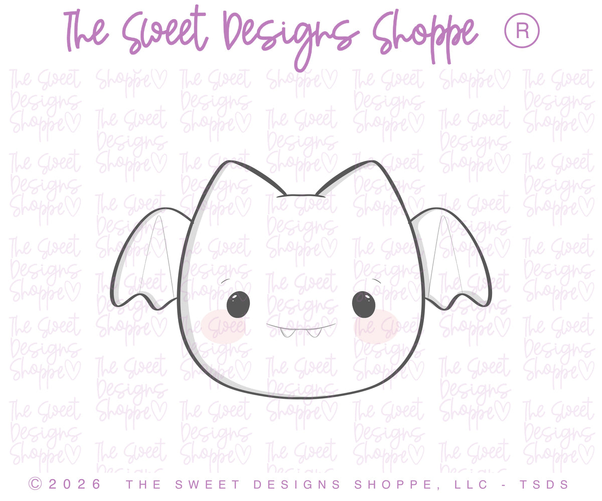 Cookie Cutters - Plush Bat - Cookie Cutter - The Sweet Designs Shoppe - TSDS - - ALL,Animal,Animals,Cookie Cutter,halloween,Promocode,STL