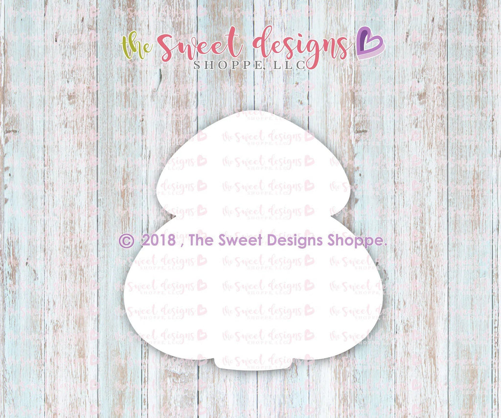 Cookie Cutters - Plush Christmas Tree V2 - Cookie Cutter - The Sweet Designs Shoppe - TSDS - - ALL,Christmas,Christmas / Winter,Cookie Cutter,Decoration,Flower,Forest,Leaves,Nature,Ornament,Promocode,STL,Tree,Winter