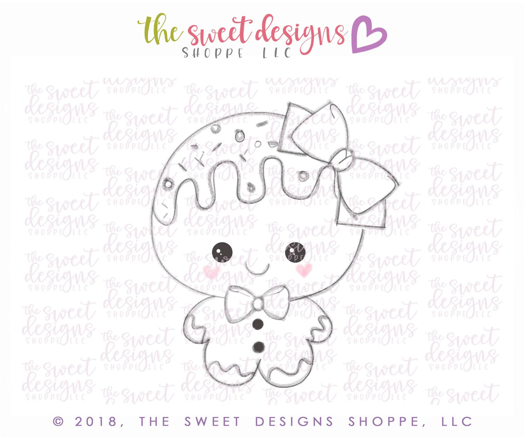 Cookie Cutters - Plush Gingergirl - Cookie Cutter - The Sweet Designs Shoppe - TSDS - - ALL,Christmas,Christmas / Winter,Cookie Cutter,Food,Food & Beverages,Ginger boy,ginger bread,Ginger girl,gingerbread,gingerbread man,Promocode,STL,Sweets