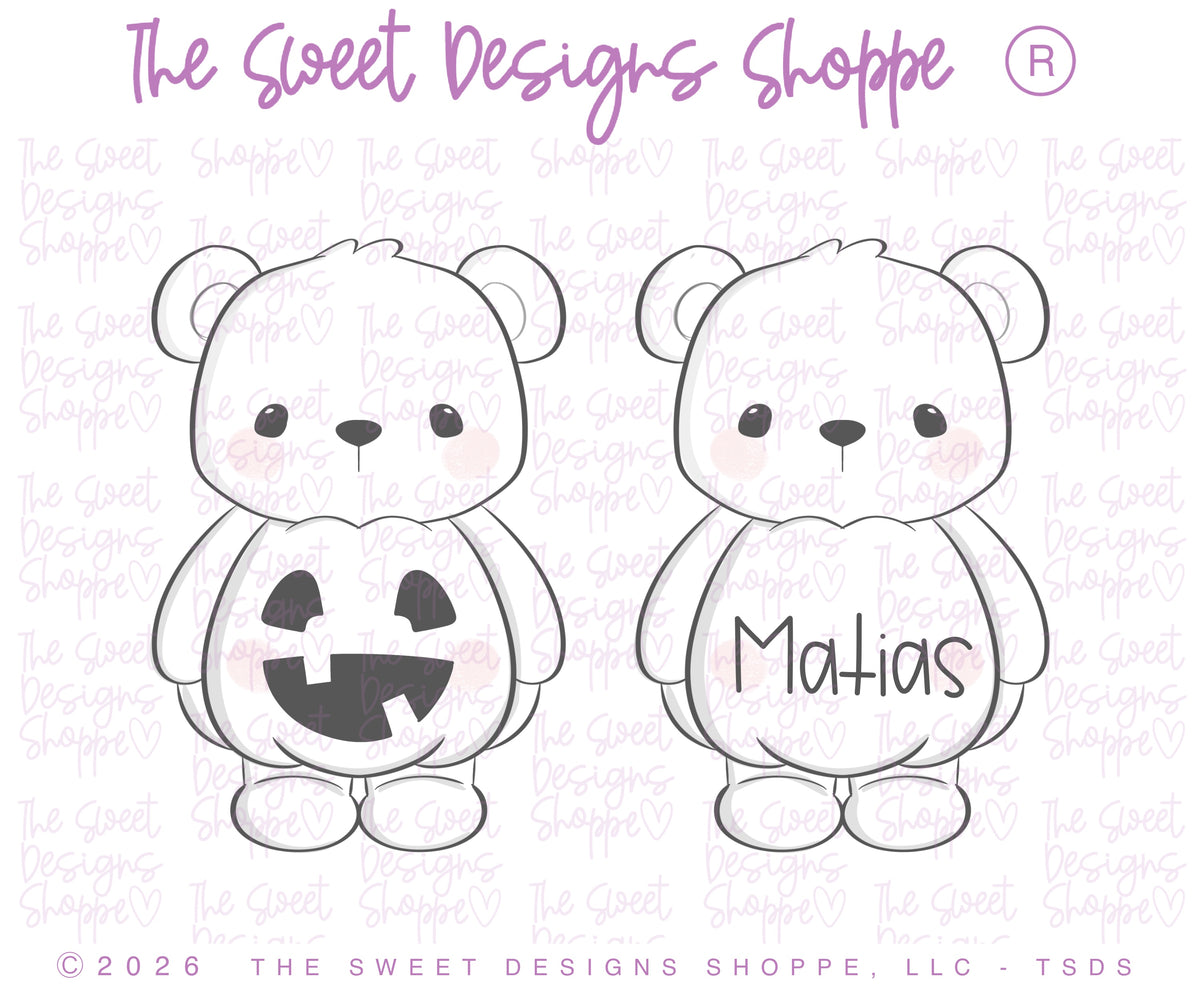 Cookie Cutters - Plush Halloween Bear - Cookie Cutter - The Sweet Designs Shoppe - TSDS - - ALL,Animal,Animals,Cookie Cutter,halloween,Promocode,STL