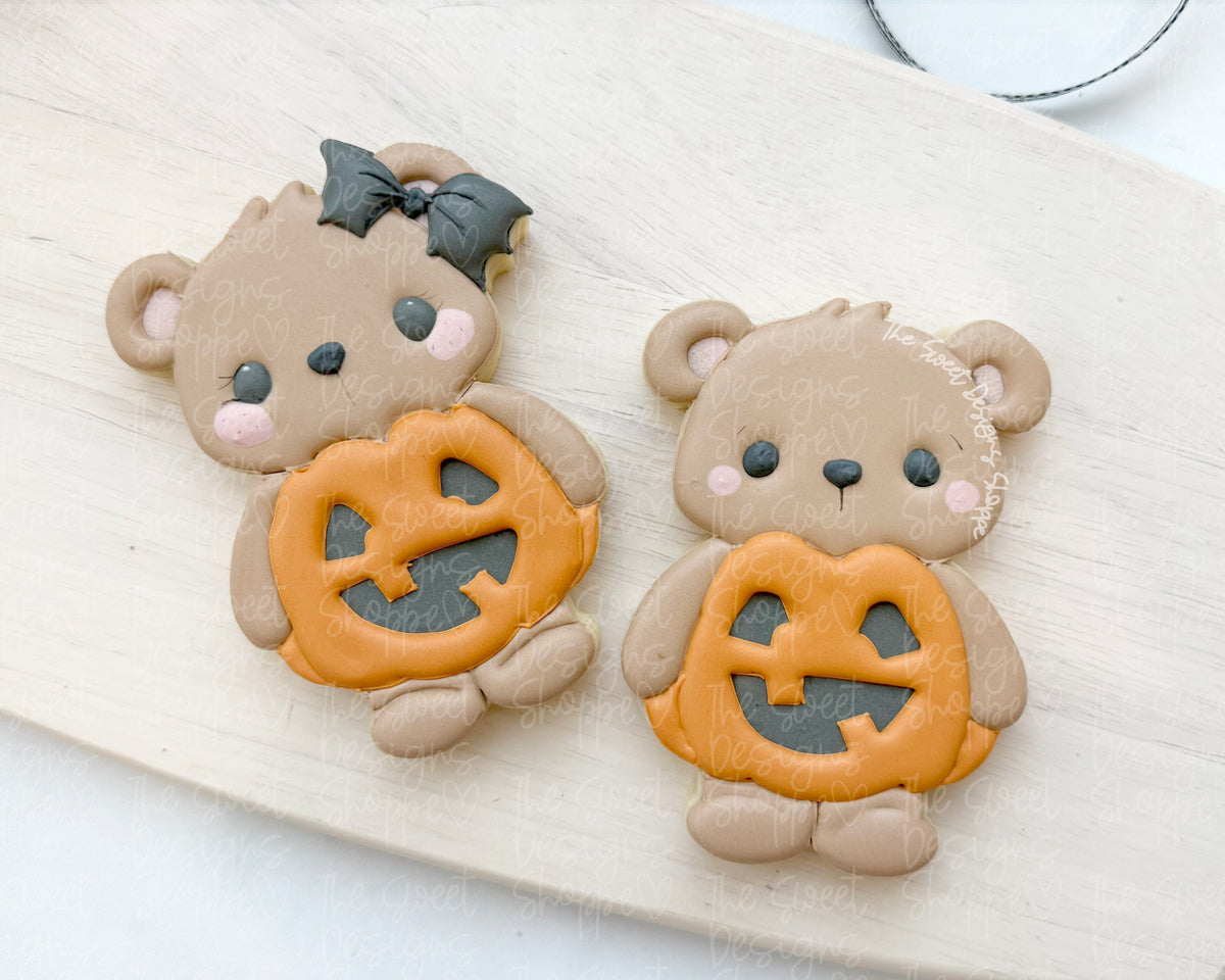 Cookie Cutters - Plush Halloween Bears Set - Set of 2 - Cookie Cutters - The Sweet Designs Shoppe - TSDS - - ALL,Animal,Animals,Animals and Insects,Bear,Cookie Cutter,halloween,Halloween set,Halloween Sets,Plaque,Plaques,PLAQUES HANDLETTERING,Promocode,regular sets,set,STL
