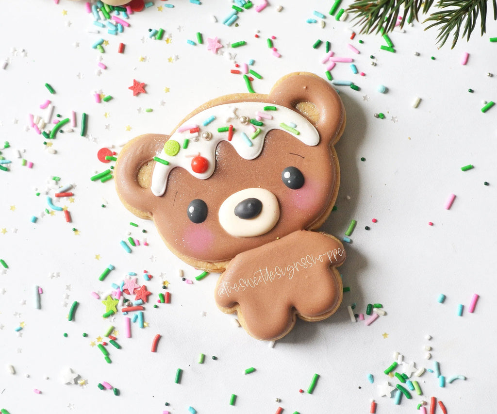 Cookie Cutters - Plush Winter Bear - Cookie Cutter - Sweet Designs Shoppe - - ALL, Animal, Christmas, Christmas / Winter, Cookie Cutter, Promocode, toy, Winter