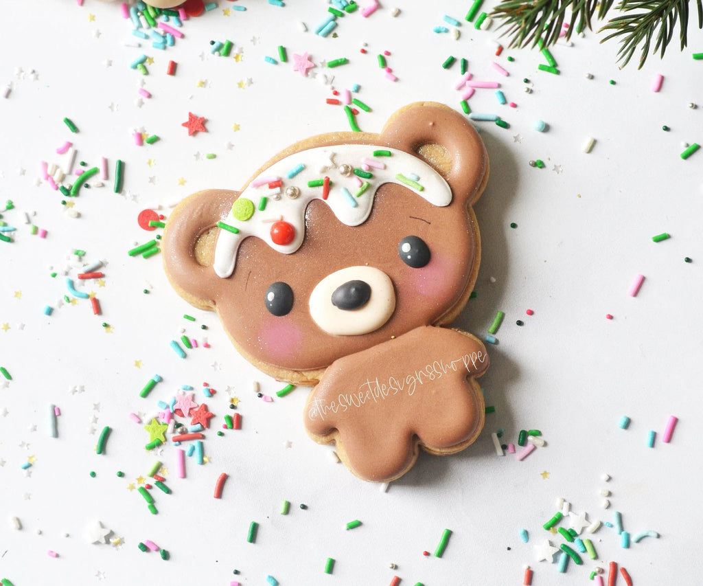 Cookie Cutters - Plush Winter Bear - Cookie Cutter - The Sweet Designs Shoppe - - ALL, Animal, Christmas, Christmas / Winter, Cookie Cutter, Promocode, toy, Winter