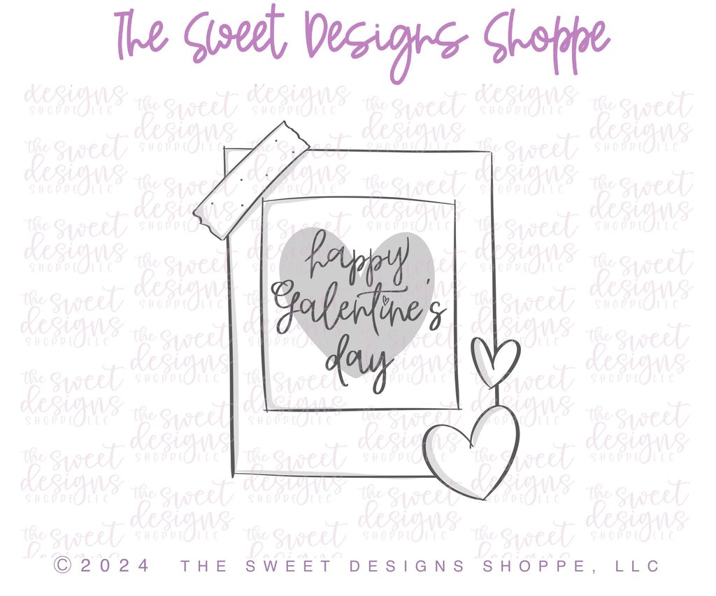 Cookie Cutters - Polaroid with Hearts - Cookie Cutter - The Sweet Designs Shoppe - - ALL, Cookie Cutter, instant picture, new, Promocode, STL, valentine, Valentines