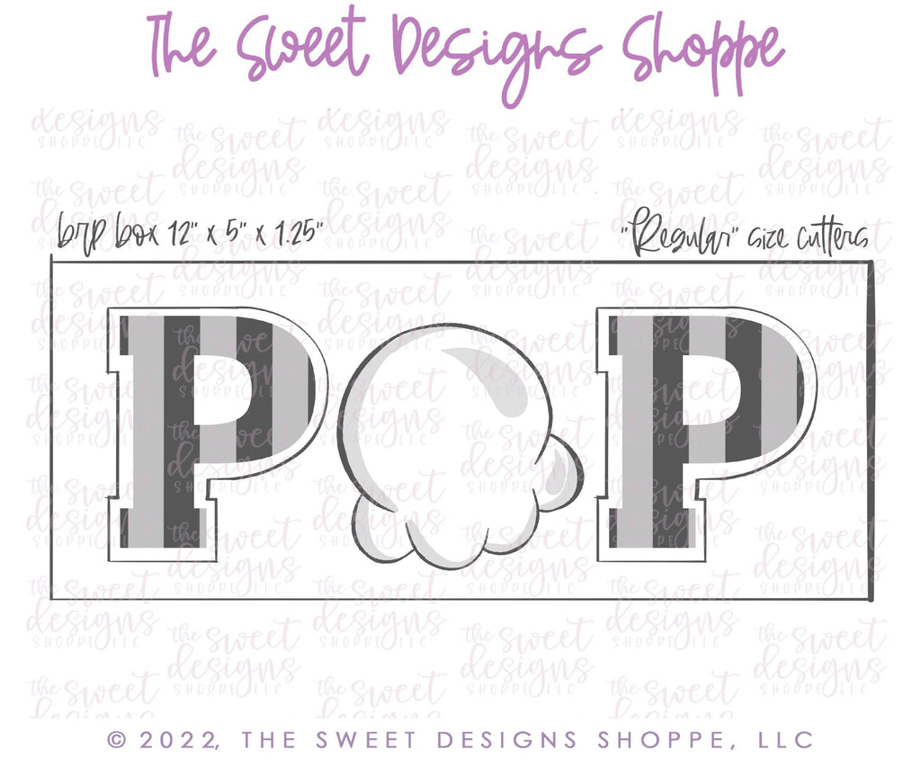 Cookie Cutters - POP Set - 2 Piece Set - Cookie Cutters - The Sweet Designs Shoppe - TSDS - - ALL,Cookie Cutter,dad,Father,father's day,grandfather,handlettering,letter,Lettering,Letters,letters and numbers,Mini Set,Mini Sets,Promocode,regular sets,set,sets,text
