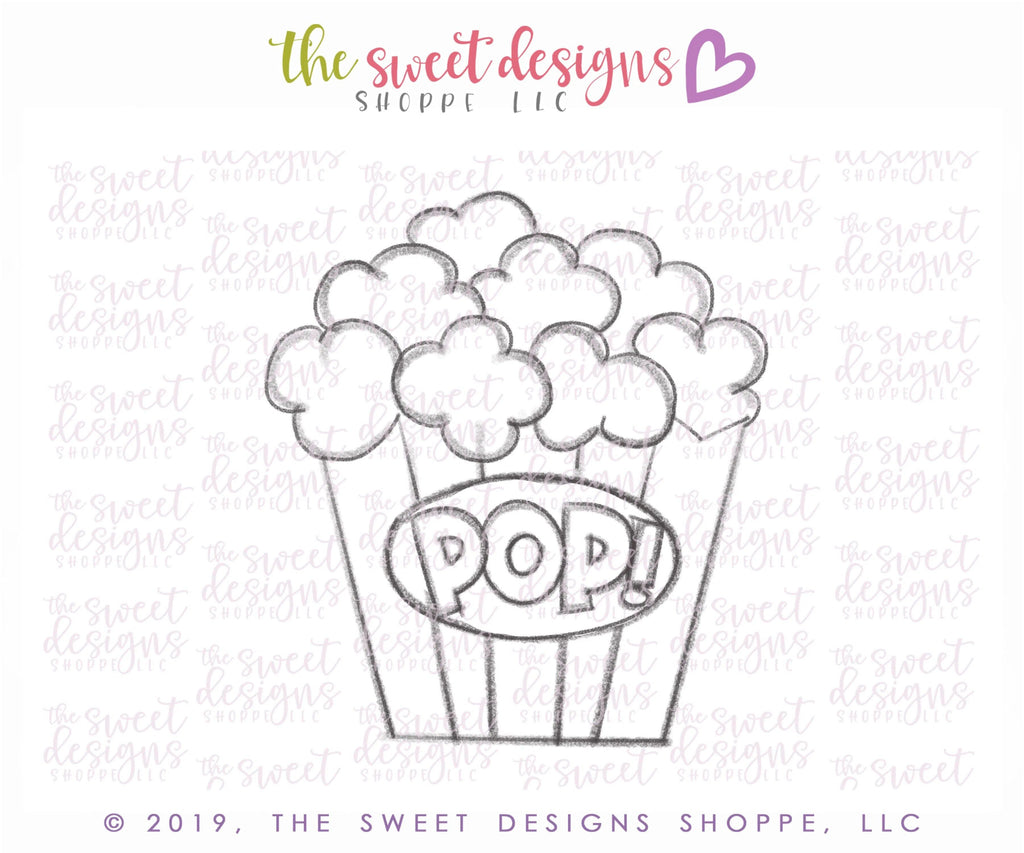 Cookie Cutters - Popcorn - Cookie Cutter - The Sweet Designs Shoppe - - 2018, ALL, Cookie Cutter, Food, Food and Beverage, Food beverages, popcorn, Promocode, Valentines, valentines collection 2018