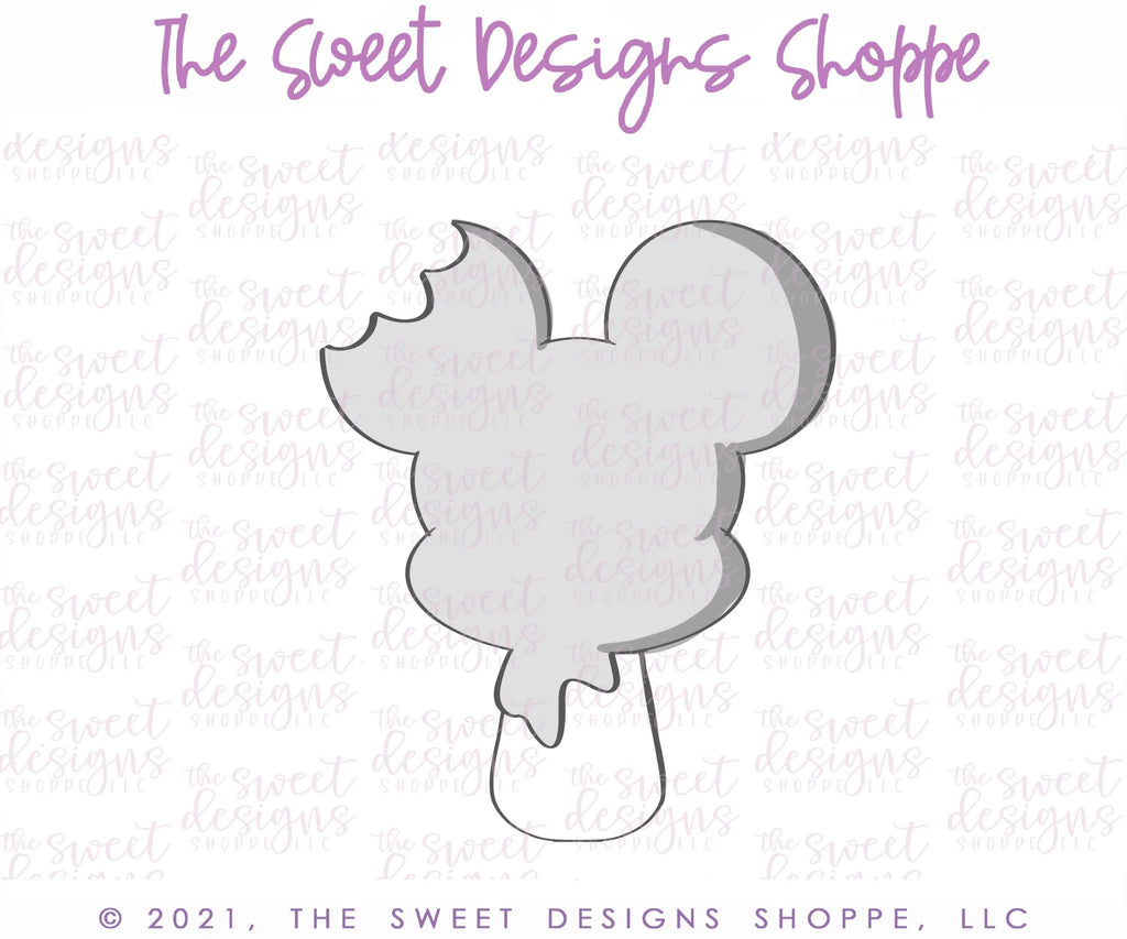 Cookie Cutters - Popsicle with bite - Theme Park Snack - Cookie Cutter - Sweet Designs Shoppe - - ALL, Birthday, Cookie Cutter, Food, Food and Beverage, Food beverages, kids, Kids / Fantasy, mouse, Promocode, summer, Sweet, Sweets, Theme Park, Travel