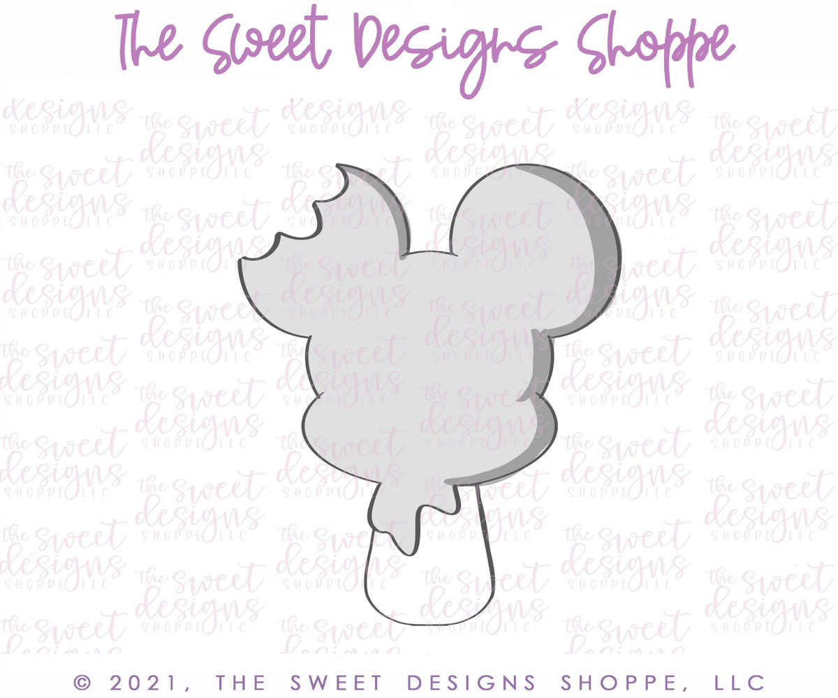 Cookie Cutters - Popsicle with bite - Theme Park Snack - Cookie Cutter - The Sweet Designs Shoppe - TSDS - - ALL,Birthday,Cookie Cutter,Food,Food and Beverage,Food beverages,kids,Kids / Fantasy,mouse,Promocode,STL,summer,Sweet,Sweets,Theme Park,Travel