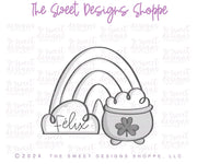 Cookie Cutters - Pot of Gold with Cloud Arch - Cookie Cutter - The Sweet Designs Shoppe - TSDS - - ALL,Cookie Cutter,Holiday,nature,patrick,patrick's,Promocode,St paddy,ST PATRICK,St Patrick’s Day,St. Pat,St. Patricks,STL,summer